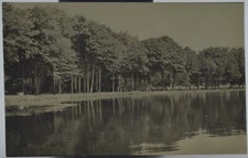 Early 1900's AZO - RPPC, Real Photo Postcard, Lakeside View, Camping in Nature