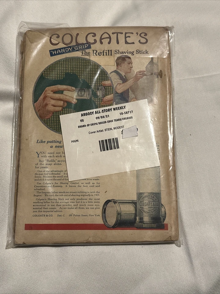 Argosy all story weekly Sep 3 1921 Max Brand Pulp Magazine VG - Image 2 of 4