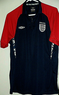 ENGLAND National Soccer Team ROYAL BLUE UMBRO JERSEY Adult L Size
