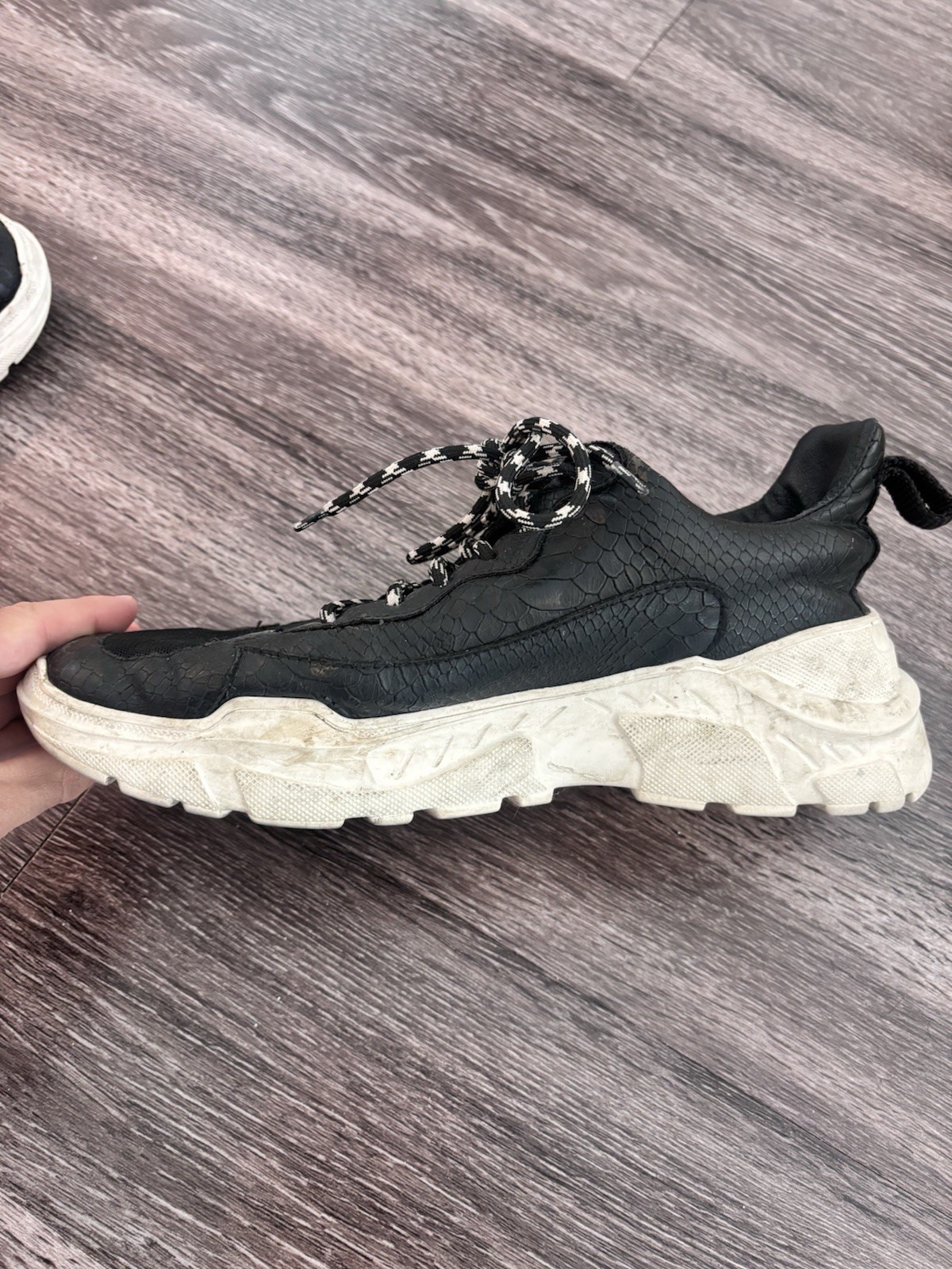 John Geiger Sneaker 003 Black Python Holographic … - image 5