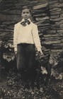 Binghamton Ny 1908 "Tom & Buster" Boy w Pitbull or French Terrier Dog Rppc