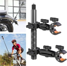 Motorcycle Camera Mount for Insta360, Bike Handlebar Clamp Mount with Invisible