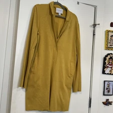 Carolina Belle Montreal Blazer Jacket Coat Mustard Yellow Soft Stretch Sz XL