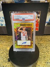 MATAS BUZELIS 2024-25 SELECT TOP SHELF ROOKIE GOLD PRIZM RC AUTO /10 PSA 9 POP 2