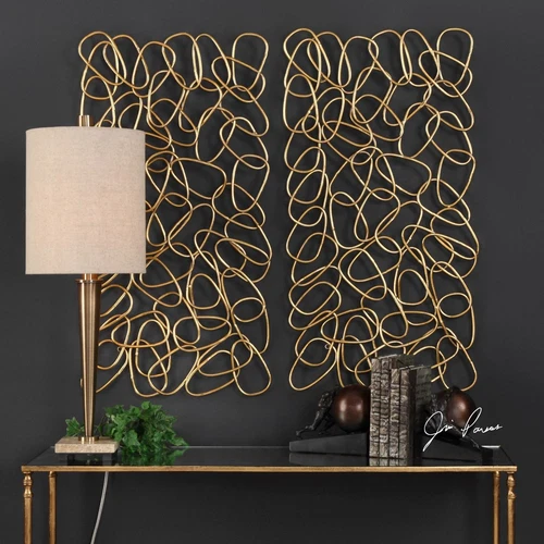Uttermost In The Loop Gold Wall Art S/2 - Picture 2 of 2