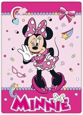 Disney Minnie Mouse Girls Childrens Fleece Blanket Throw 100 x 140cm