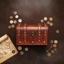 Wooden Treasure Chest Lockable Vintage Wooden Treasure Chest Portable