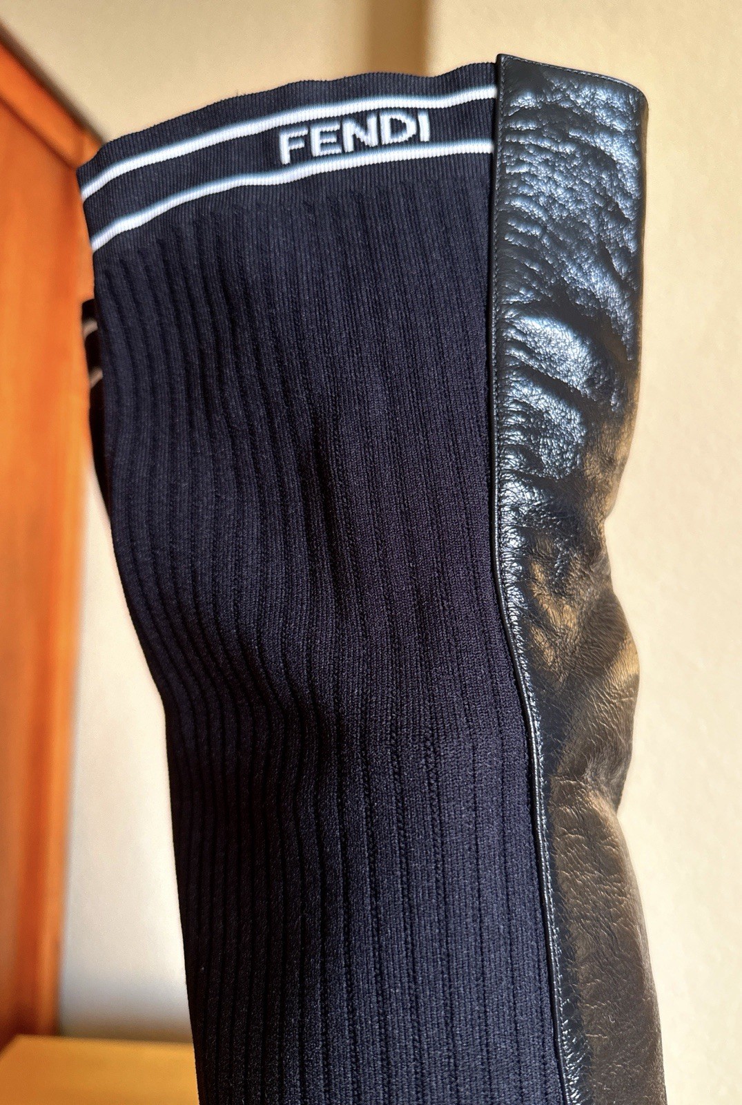 FENDI Rockoko  Stretch Leather Boots Size 38 US 8 thumbnail 3