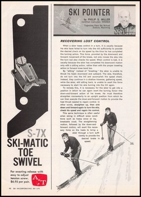 1961 Philip S. Miller Photo Togwotee Pass Ski School Dubuis WY Article Print Ad