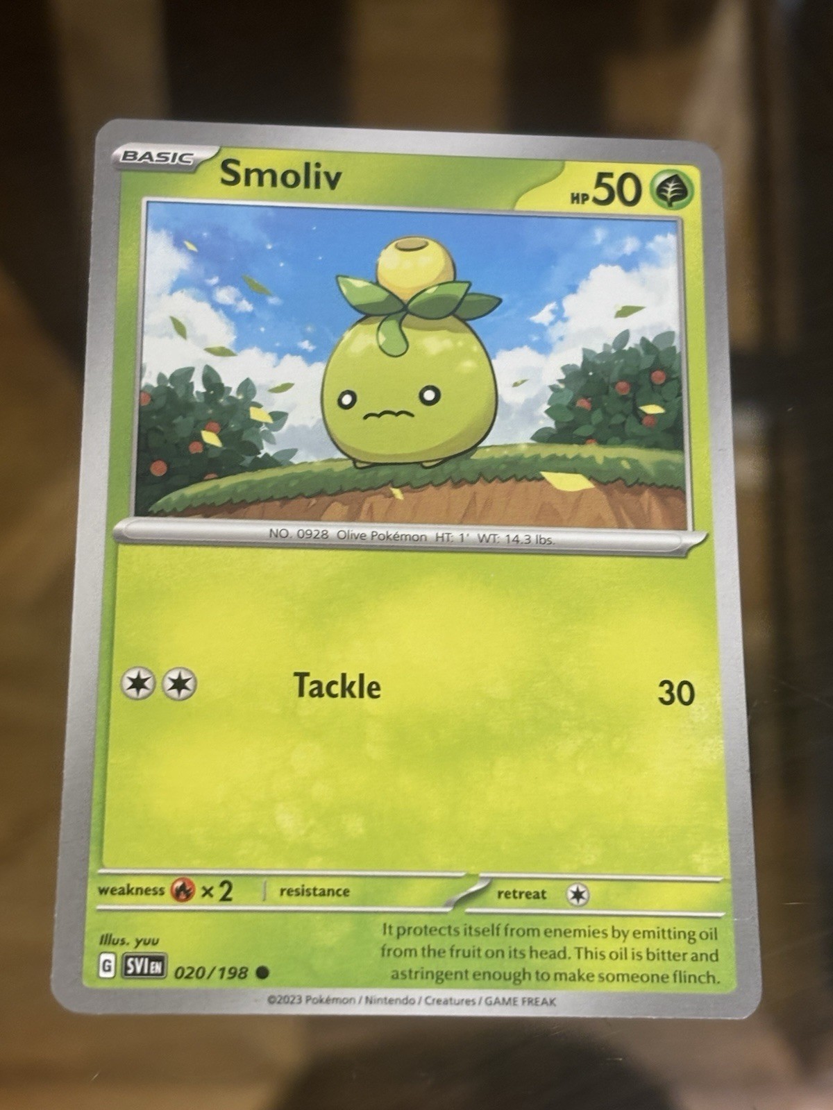 Smoliv - 020/198 - Common - Lightly Played Pokemon Card