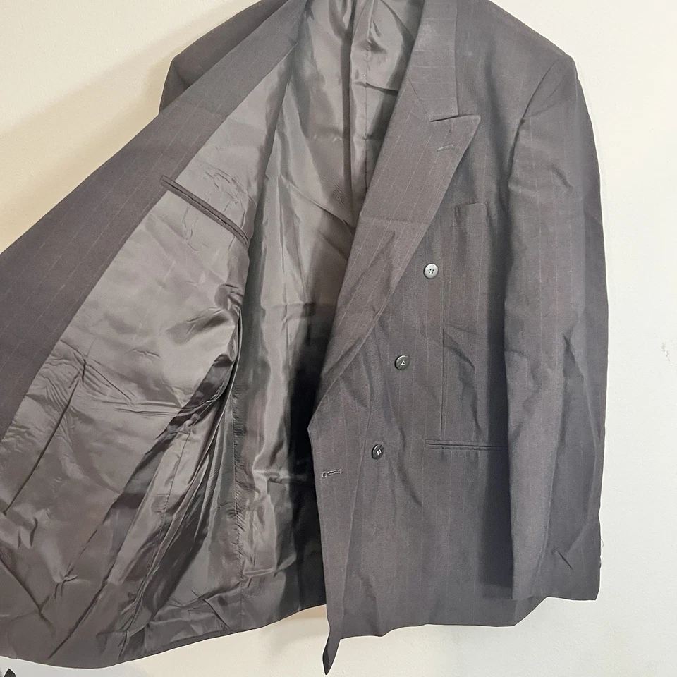 Blazer Traje Hombre Doble Pecho Talla 44L Rayas Rojas Foto 4 de 4