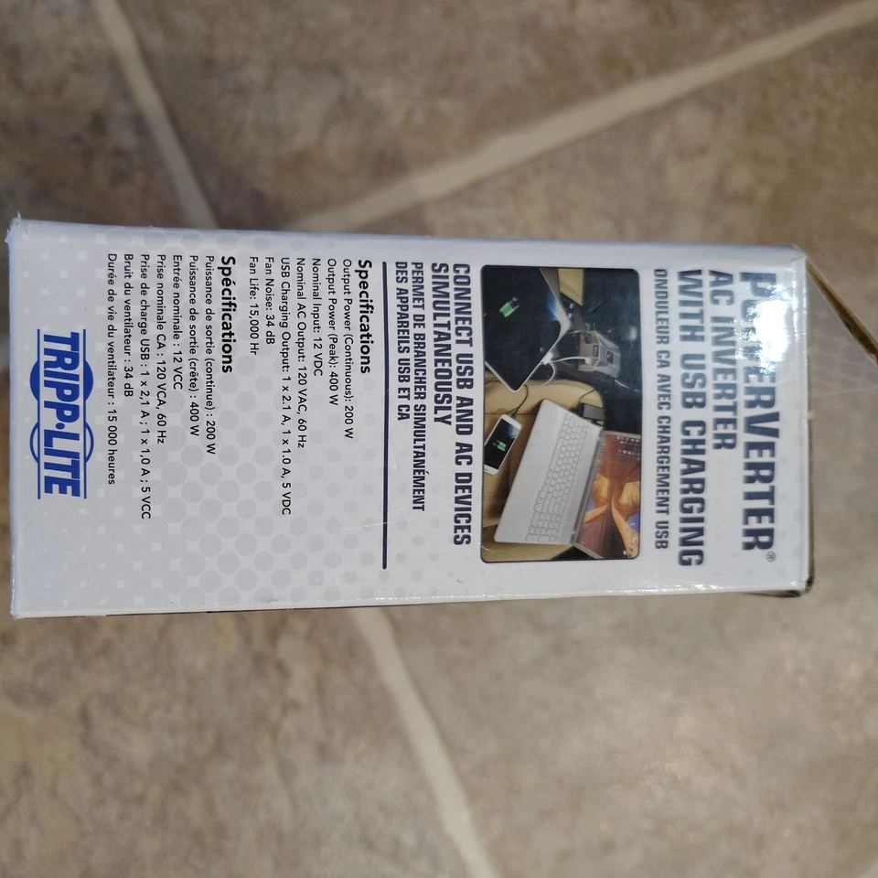 Tripp Lite PowerVerter 2 USB Charging Ports Ultra-Compact Car Inverter 200 W - Image 4 of 4