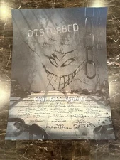 DISTURBED Poster The Sickness 25th Anniversary Tour 💯 AUTHENTIC MERCH 🔥