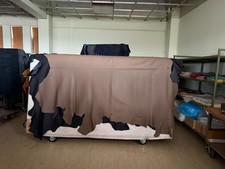 1 Lederhaut, Rindnappaleder, Neckleder schlammbraun ca. 5,16 qm, 3,0 - 3,5 mm