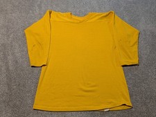 Vintage Russell Athletic Football Jersey Mens Large Yellow Cotton Shirt 70s