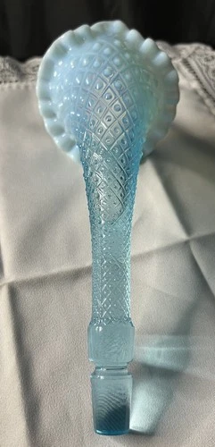 Fenton Blue Hobnail Opalescent Epergne Horn Replacement 9"