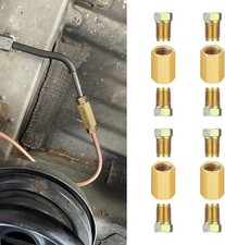 12PCS Brake Line Fittings, Brake Line Connector, Brake Line Kit Include 4 Unions