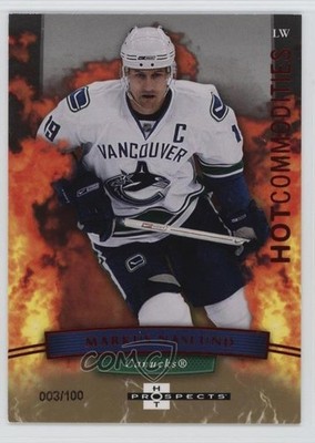 2007-08 Fleer Hot Prospects Commodities Red /100 Markus Naslund #131 hb2