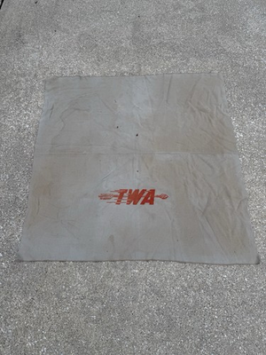 #ad Vtg TWA Trans World Airlines Commercial Wool Logo Throw Blanket by North Star $19.99