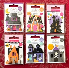 RARE - YOU CHOOSE - HAUNTED HOUSES DOODLEBUG Doodle-Pops 3D Stickers