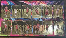 Michael Jordan 1998 Upper Deck Gatorade Gold Foil Oversized Jumbo Card Set 1-12