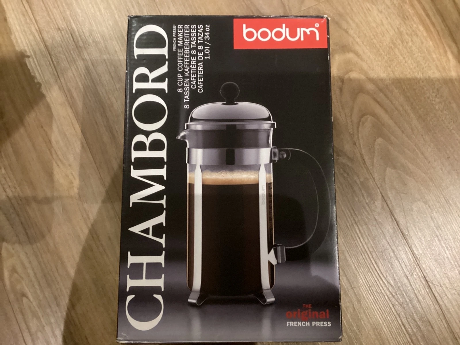 Bodum 34Oz Chambord French Press Coffee Maker High-Heat Borosilicate Glass