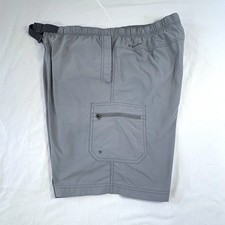 Columbia Gray Omni-Shade Shorts Large 9" Inseam Lightweight Nylon Outdoor