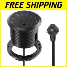 65W USB-C Hidden Desktop Power Grommet: 1 AC Outle