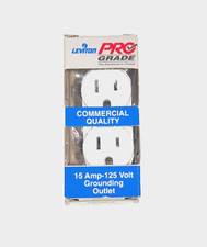 Leviton Pro Grade 15 Amp 125V Commercial Quality Grounding Outlet White NIB New