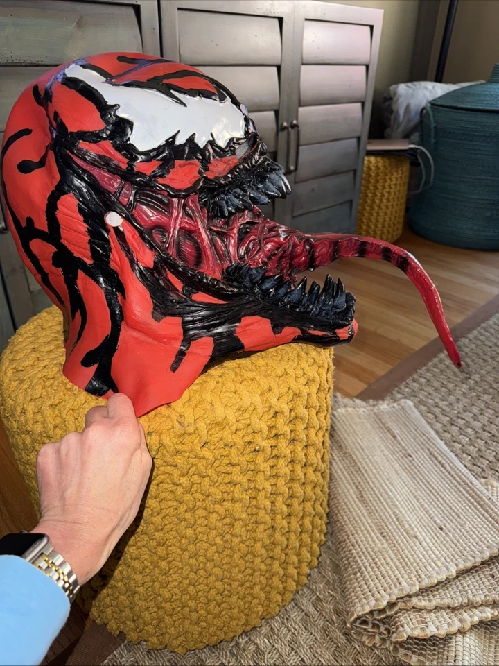 Marvel Carnage Mask Disguise 2012 Comic Latex Halloween Costume Cosplay - Image 2 of 4