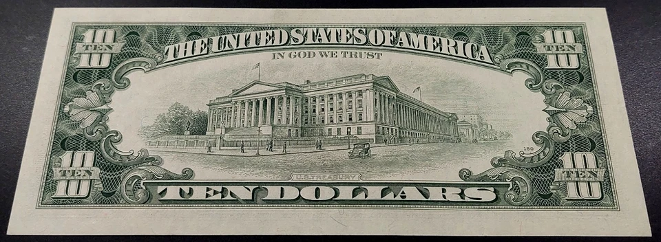 1988 A $10 FRN! STAR NOTE! Quad Doubles serial #! D00556622*!  Fr# 2028 D* - Image 3 of 4