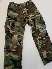 Vintage US Army Woodland Camo BDU Pants 8415-01-184-1345 Military- Size Small