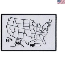 Color in Your Travels: USA-Made Sew-On Embroidered Map Patch - Multicolored