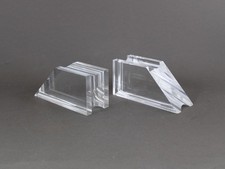 ALESSIO TASCA Lucite Bookends Signed Italian 1970s Vintage