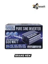 GoWISE Power 600W Pure Sine Wave Inverter 12V DC to 115V AC 2 Outlets USB