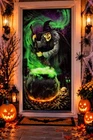 Halloween Witch Door Cover 182cm Scary Haunted House Party Decoration Backdrop