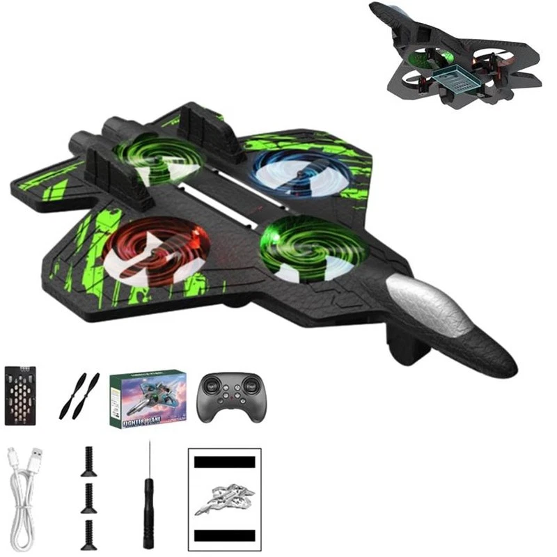 Skyriders Rc Jet, Rc Stunt Fighter Jet Toy for Kids with 360° Flips & LED Lights - Image 3 of 4