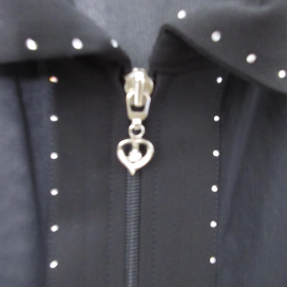 Top Valentia de colección negro transparente hada grunge vanguardista transparente caprichoso cremallera tachonada Foto 4 de 4