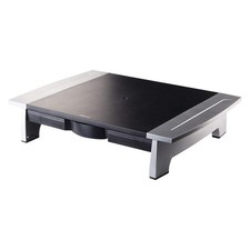 FELLOWES 8031101 Monitor Stand,6 1/2 in H,Black; Silver 22W805
