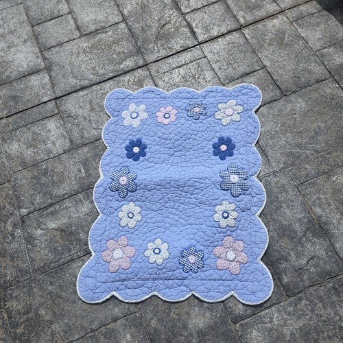 Pottery Barn Kids Floral Blue Pink Flowers Standard Decorative Bed Pillow Sham