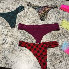 Victorias Secret Pink Panties Lot Size Small Thong  7 Piece