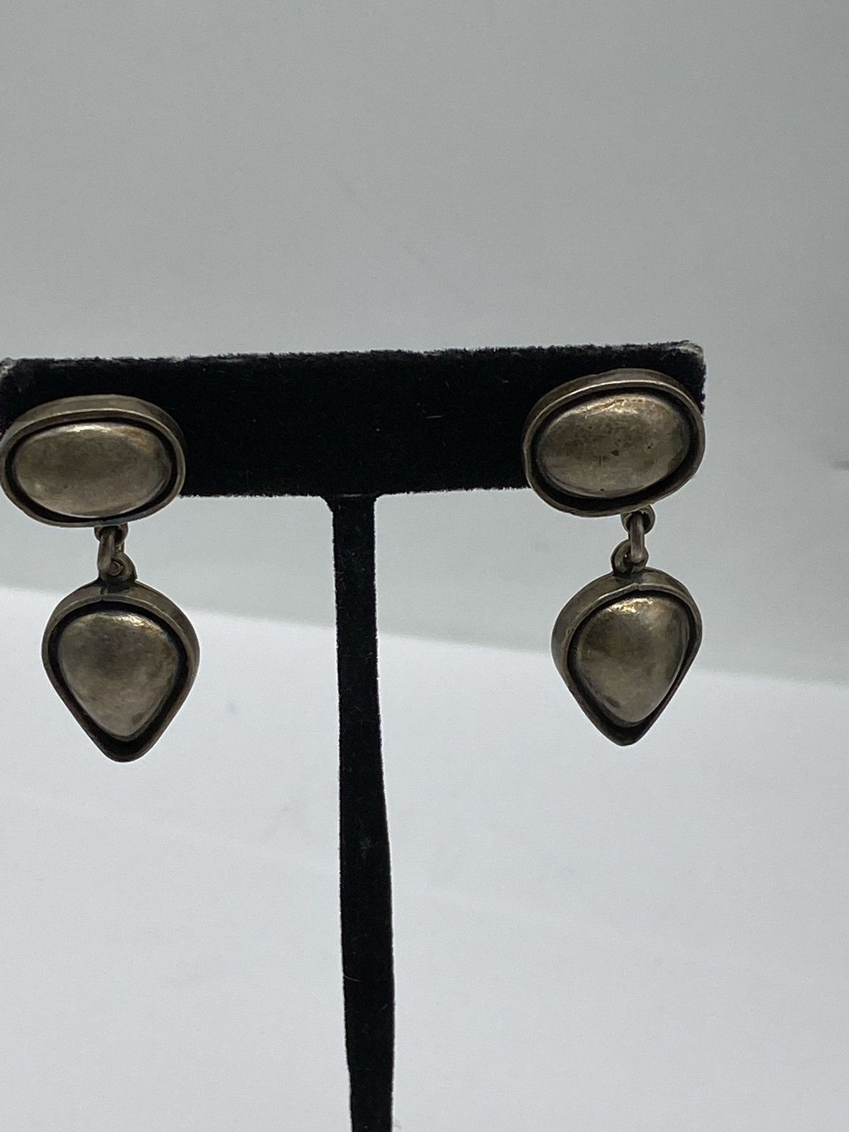 Sterling Silver Modernist Dangle Post Earring 15.… - image 2