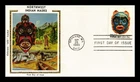 US COVER BELLA COOLA NORTHWEST INDIAN MASKS FDC COLORANO SILK CACHET