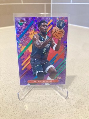 Anthony Edwards /75 Purple Geometric 2025-26 Topps Finest #263 Timberwolves