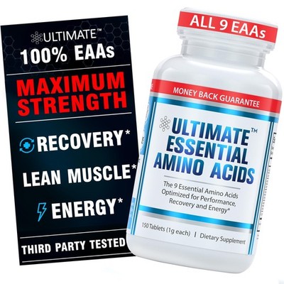 100% Essential Amino Acid Supplement for Cutting, Fasting & Workouts - All 9 EAA