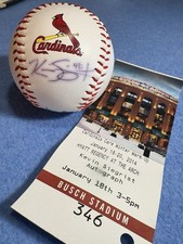 KEVIN SIEGRIST Autographed St. Louis Cardinals Baseball Ball Signed