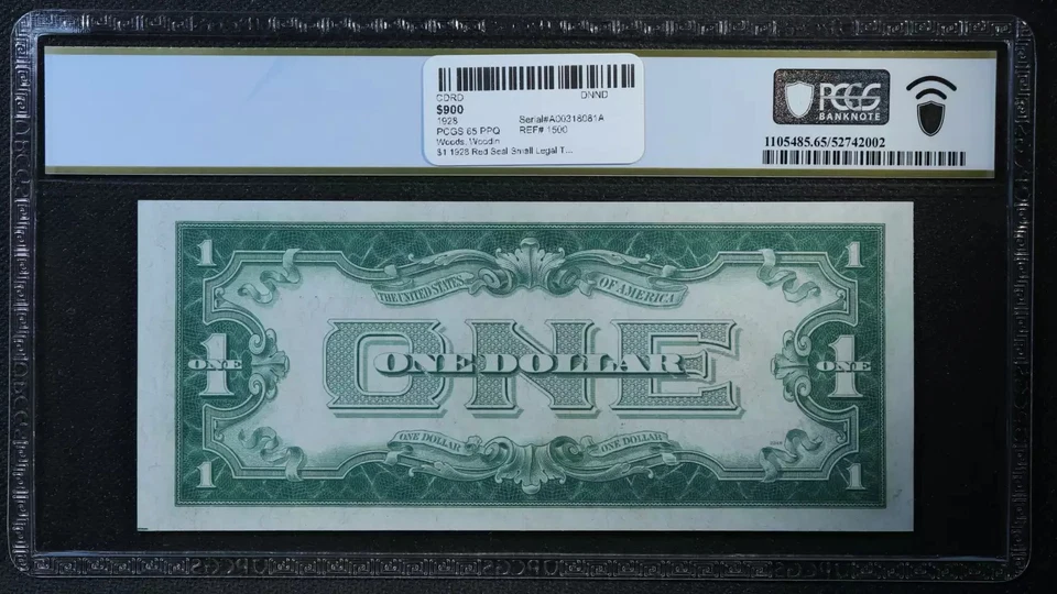 PCGS Gem UNC 65 PPQ 1928 $1 United States Note- Legal Tender, Very Nice * - Image 2 of 2