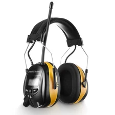 AM/FM Radio Headphones 25dB NRR,Noise Reduction Safety Earmuffs,Digital Displ...
