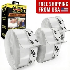 Alien Draft Seal Set of 49 Feet Anti-Draft Adhesive and Flexible Flap to Seal