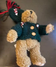 HugFun International - Teddy Bear w/Sweater & Hat  (1998) - 9" - Mint Cond
